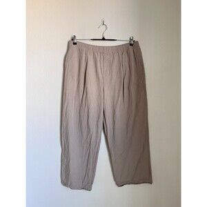 Zara Men's Pleated Straight Leg Pants in Beige Size XL